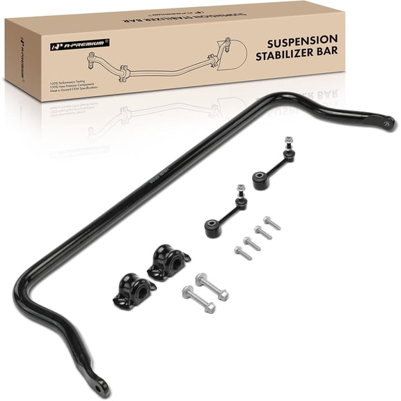 A-Premium [31.1mm] Front Suspension Stabilizer Bar Kit with Sway Bar Links Bushing & Bracket Compatible with Jeep JK Series Wrangler 2007-2017, Wrangler JK 2018, Replace# 52059971AC