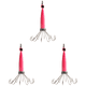 thumbnail image 1 of 3uds. Squid Jig Pesca Señuelo Gancho Pulpo Cebo duro artificial (luminoso 10 garra) Rosa, 1 of 2