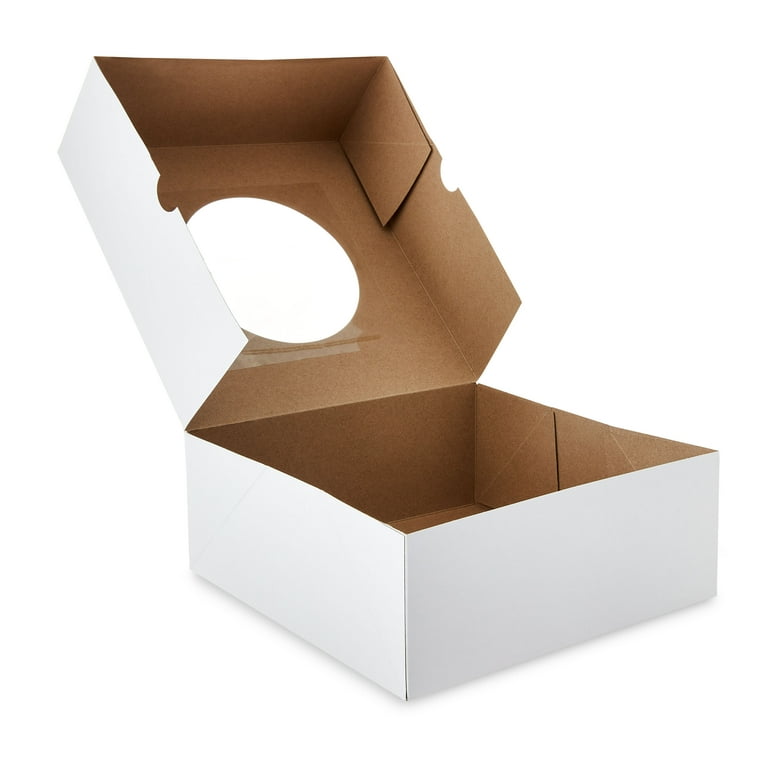 3 pack) (3 pack) Way To Celebrate Pie Box with Window, White, 9 in