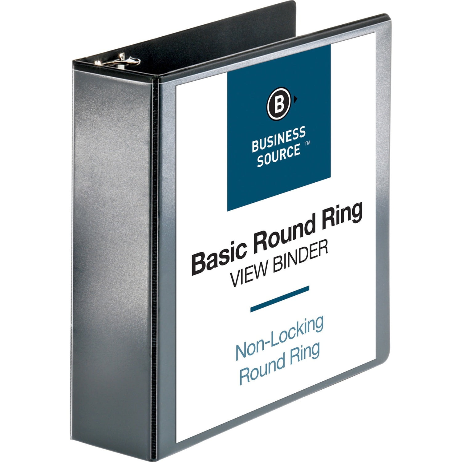 Business Source View Binder w/ 2 Inside Pockets 3' Capacity Black 09958