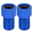 thumbnail image 2 of Suodoka Adaptador Válvula Presta a Schrader Aluminio Bicicleta Azul 2 Pzas (1.5 x 0.95 cm / 0.6 x 0.4 in), 2 of 9