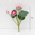 thumbnail image 2 of 2 ramos de flores de loto artificiales, flor de mesa de simulación de lirio de agua de tacto real para fiestas, arreglos de oficina en el hogar, decoración interior y exterior, 2 of 5