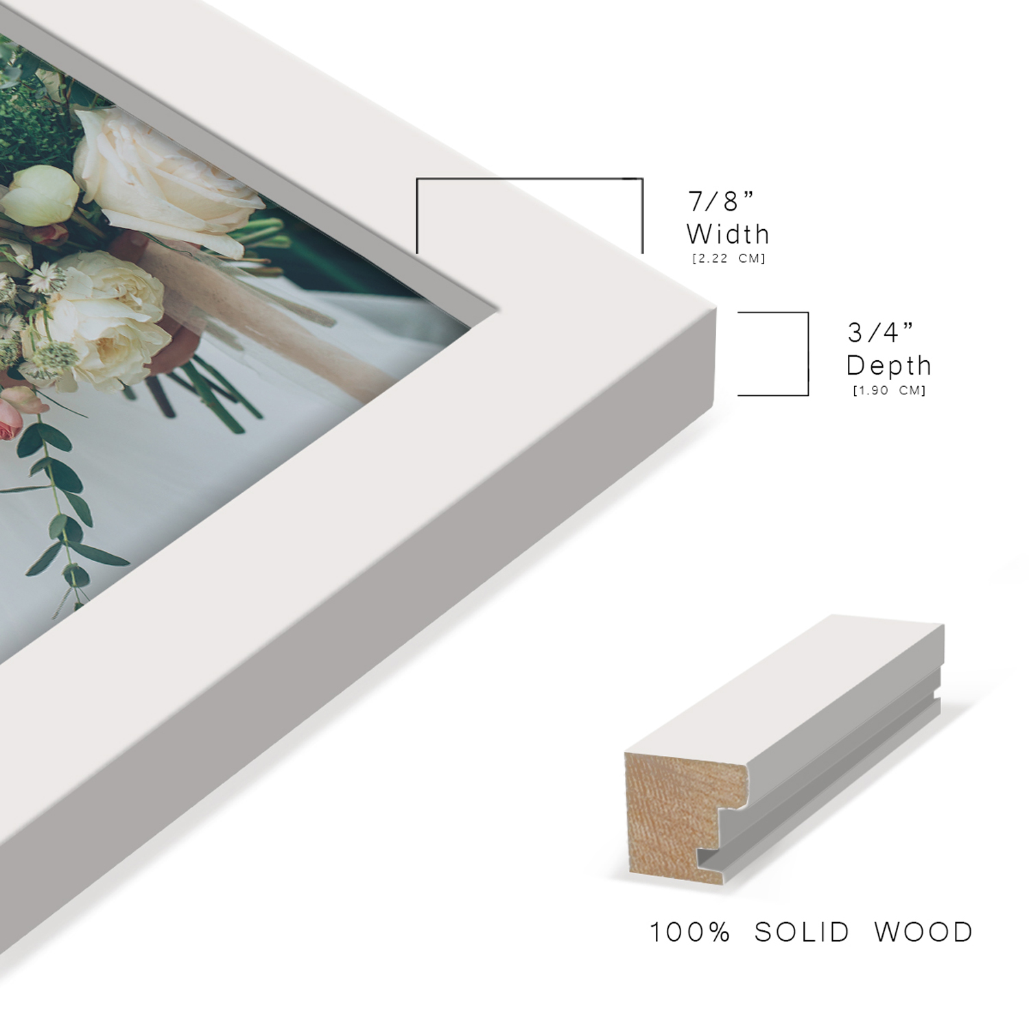 Modern 5 in. x 7 in. White Picture Frame (Set of 2)