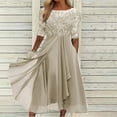 thumbnail image 1 of CHUANK 2023 Robes en Dentelle pour Invitées de Mariage pour Femmes Élégantes Robes pour Mère de la Mariée Marié Robes en Chiffon Robe de Soirée Formelle Midi Robe de Fête, 1 of 6