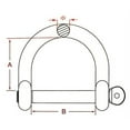 thumbnail image 5 of US STAINLESS Stainless Steel 316 Wide D Shackle (1/2" Wide D), 5 of 6