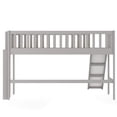 thumbnail image 4 of Twin Bunk Beds with Slide Floor Loft Bed Solid Wood Twin Size Low Loft Bed with Slide and Ladder No Box Spring Required, 4 of 7