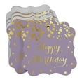 thumbnail image 3 of Inkdotpot Pack Of 50 Happy Birthday Paper Tags DIY Craft Bracket Shape Real Gold Foil Hang Tags, 3 of 7