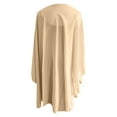 thumbnail image 4 of Fgnfyis Elegant Wedding Evening Shawl Solid Tone Chiffon Fabric with Slit Design Large Wrap Beige One Size, 4 of 5