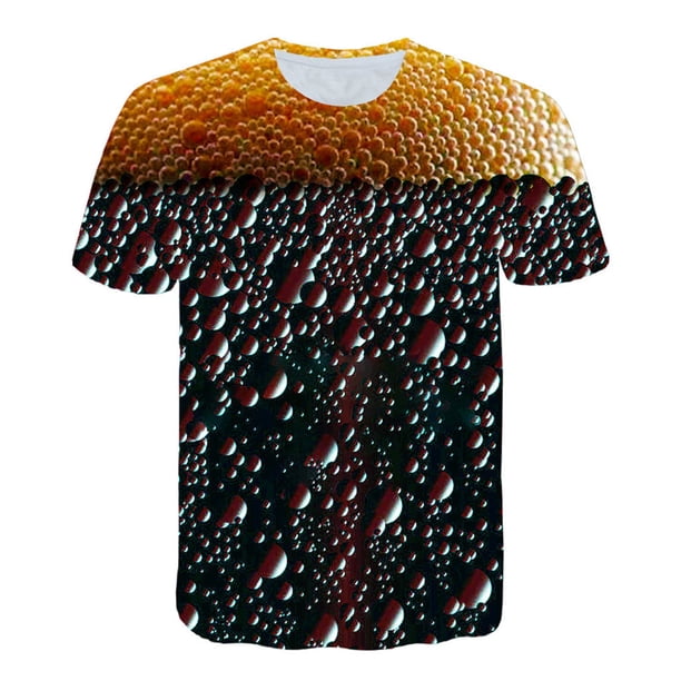 Camiseta de manga corta estampada a la moda para hombre y mujer, blusa informal con cuello redondo Pompotops hfajkhk138523