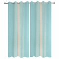 thumbnail image 2 of Outdoor Curtains for Patio Waterproof, Aqua Beige Striped Windproof Pravicy Outside Porch Blackout Curtain, Modern Farmhouse Retro Lines Sun Blocking Grommets Curtains for Cabana 2 Panels 54"x95", 2 of 9
