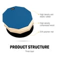 thumbnail image 3 of Drum Practice Pad Donner de 12 pulgadas, azul silencioso, con baquetas, 3 of 8