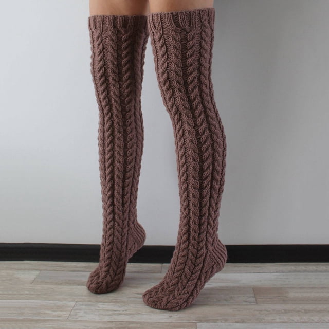 High Stockings For Womens Cable Knit Extra Long Boot Socks Over Knee Thigh Stocking Leg Warmers