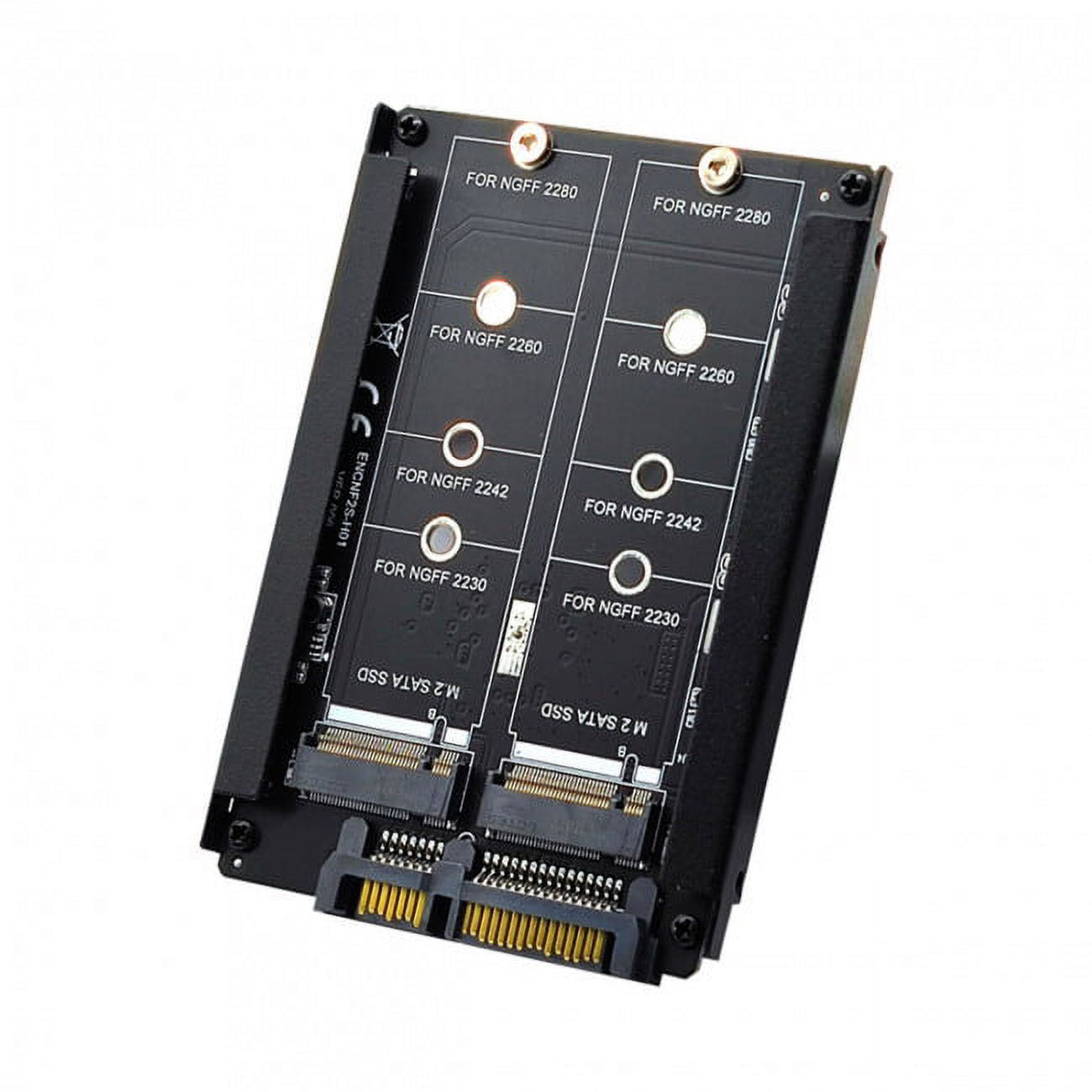 JSER Dual NGFF B+M Key M.2 SSD Card JOBD Raid0 Span Bridge to 2.5inch SATA Combo HDD Disk Drive Enclosure