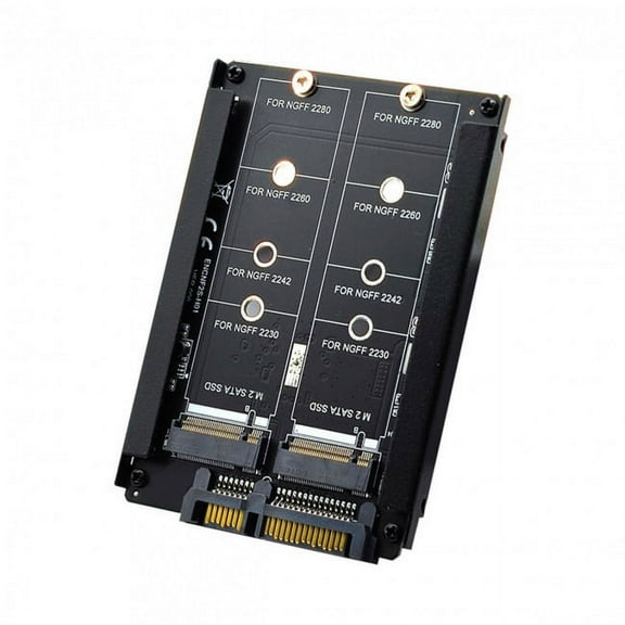 CY Dual NGFF B M Key M.2 SSD Card JOBD Raid0 Span Bridge to 2.5inch SATA Combo HDD Disk Drive Enclosure