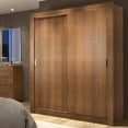 thumbnail image 1 of Ropero Closet Madesa Dallas Plus 2 Puertas Corredizas 4 Cajones Marrón, 1 of 5