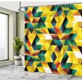 thumbnail image 5 of Ambesonne Yellow Shower Curtain, Geometric Green, 69"Wx84"L, Yellow Dark Green, 5 of 5