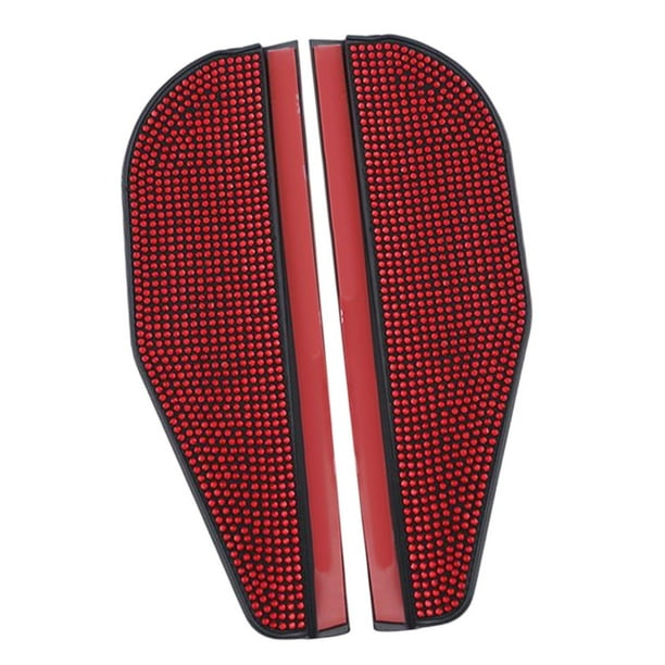 2 protectores universales para espejos laterales de coche, protectores contra la lluvia y las cejas. Rojo