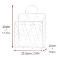 thumbnail image 3 of taicans Wall Mounted Magazine File Rack Organizer,Metal Wire Wall Mounted Magazine Holder,Hanging Document Rack,Gold Wire Wall Book Rack Magazine Shelf(White), 3 of 6