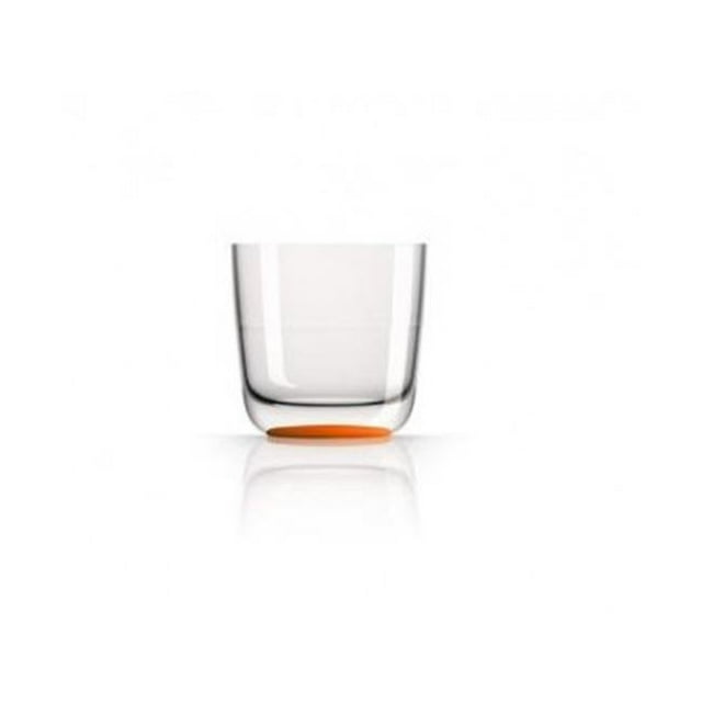 MARC NEWSON PM860 Gobelet à Whisky - Base Antidérapante Orange - Lot de 4