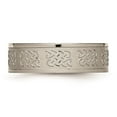 thumbnail image 3 of Titanium 7mm Satin and Polished Fancy Design Band Size: 7; for Adults and Teens; for Women and Men, 3 of 6