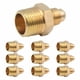 thumbnail image 1 of 10 Pzs Niple Terminal Conexion De Laton Para Gas 3/8" X 1/2" dorado 3/8 pulgadas, 1 of 6