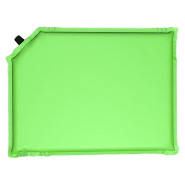 Cojín autoinflable para asiento de estadio, ideal para viajes, camping y mochileros, color amarillo Verde