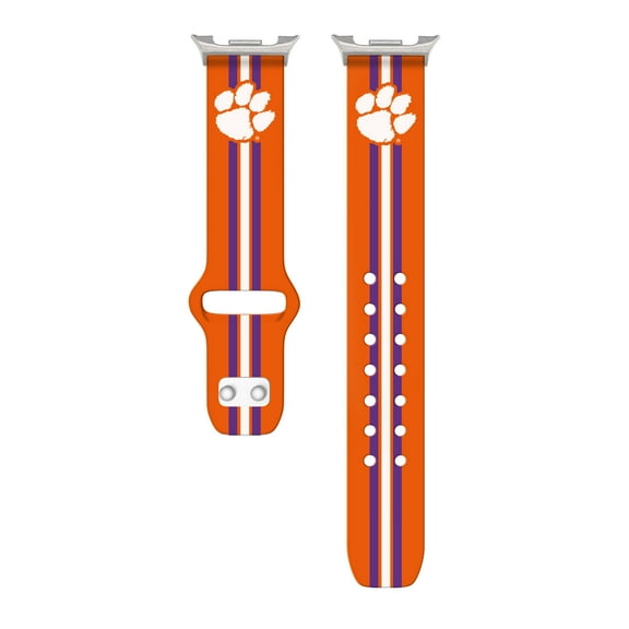 Clemson HD Unisex Watch Band for Samsung Galaxy Watch 8 (Wide Long Stripes)