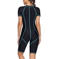 thumbnail image 2 of Surfing Wetsuit Women One Piece Rash Guard Short Sleeve Diving Suits, 2 of 2