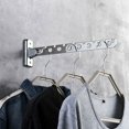 thumbnail image 2 of Soporte para colgar en la pared, juego de 2 estantes de secado de pared plegables de acero inoxidable, secador de ropa de pared plegable, colgador de pared, estante de secado de pared plegable para, 2 of 5