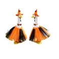 thumbnail image 2 of Sruoe Halloween Porch Goose Outfits, 23" Witch Hat Bow Skirt Outfit Porch Goose Clothes for Lawn Yard and Patio Decoration, Lawn Goose Clothing for Cement Lawn Goose Outfit, Garden Goose Costume, 2 of 6