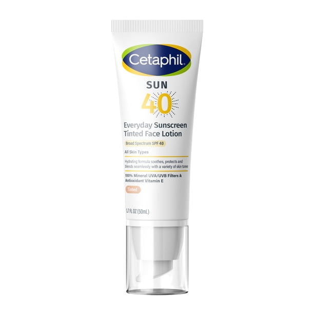 Cetaphil Sunscreen Tinted 100% Mineral Broad-Spectrum Face Lotion