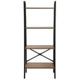 thumbnail image 3 of 4 Tiers Iron Ladder Bookcase Set of 1 Ladder Shelf Bookcase Bookshelf Greige Storage Shelves for Home Office and Living Room, 3 of 6