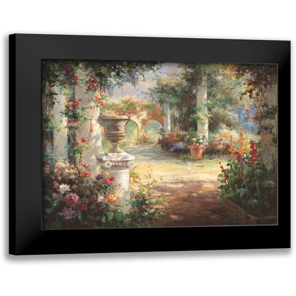 Oxley, Vail 14x11 Black Modern Framed Museum Art Print Titled - Sunlit Countyard