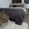 thumbnail image 4 of Aurora Home  Shiny Chenille Throw Blanket 50x80 - Gray, 4 of 5