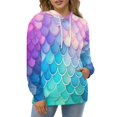 thumbnail image 4 of Colorful Fish Scale Pattern Men's Women New Sweatshirt Hoodie Men's Plus Size Sweatshirt Hooded Sweatshirt 3d Printed Street Men's Cloth, 4 of 6
