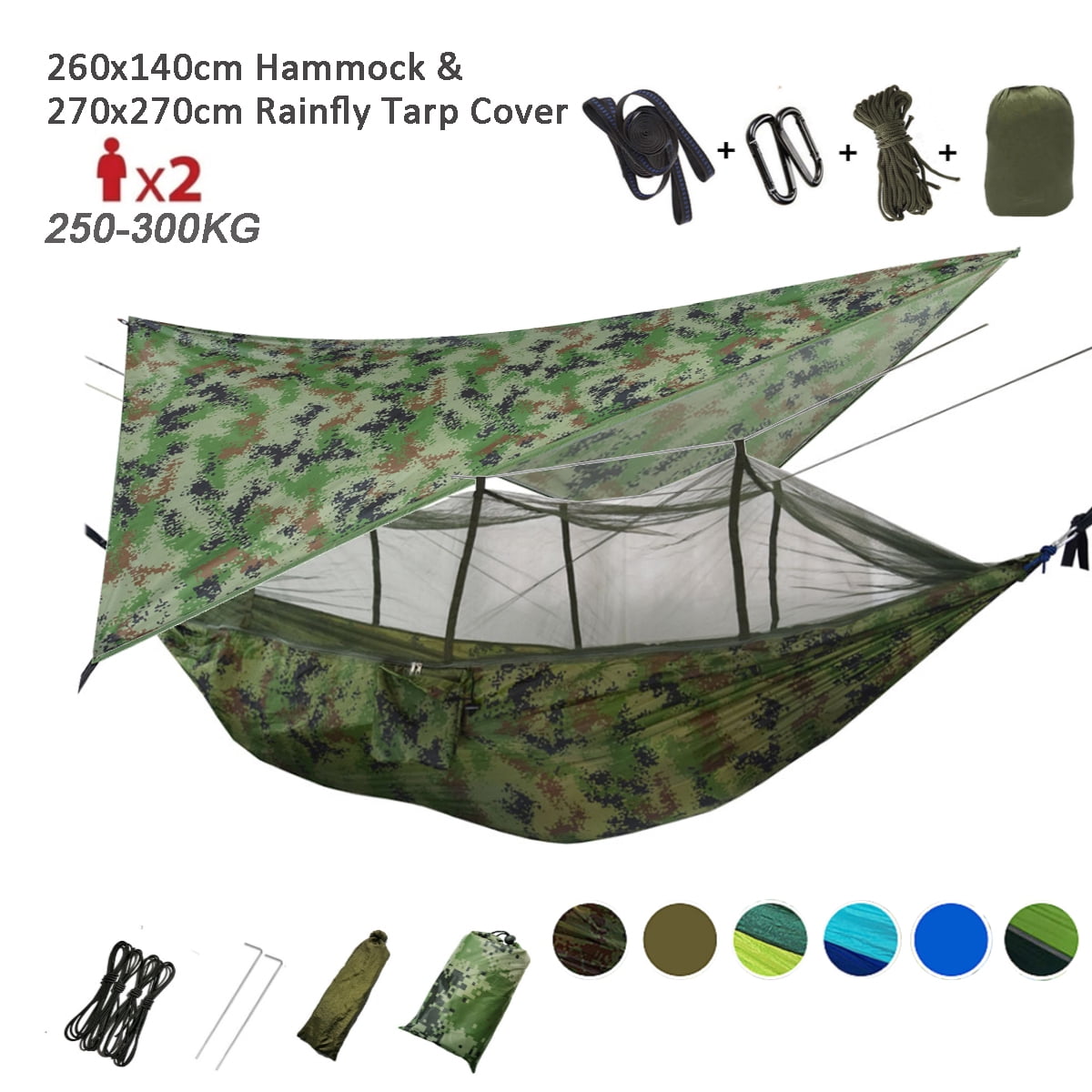 661LB Load Camping Hammock & Tent, Outdoors Jungle Explorer Double Bug
