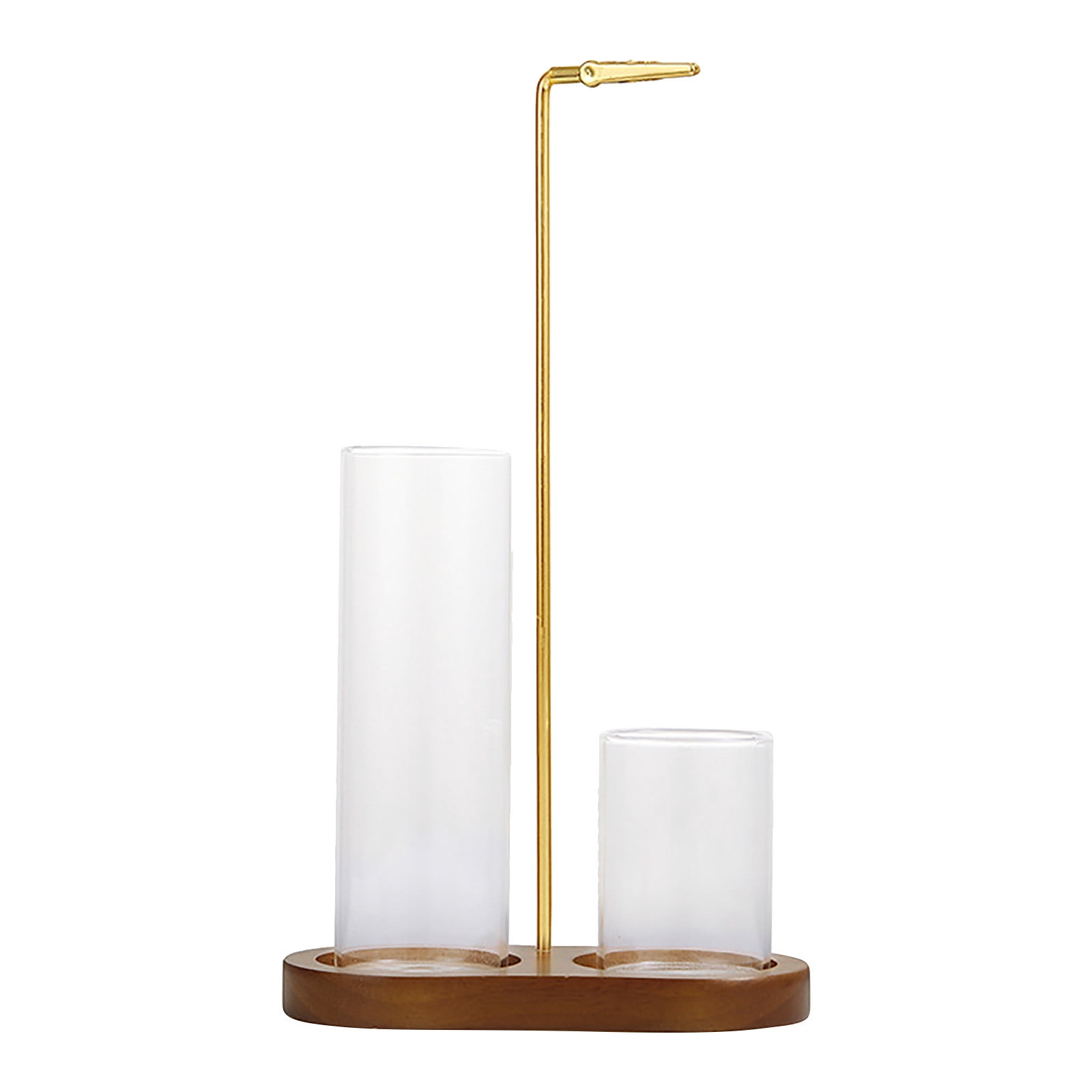 2-in-1 Incense Holder for Sticks with Ash Catcher, Solid Rubber Wood 8-Shaped Base and Glass Burner Cup, Modern Aromatherapy Decor for Home, Office, or Meditation Space