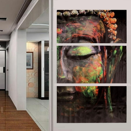 Church Oil Paintings - Unframed 3 Panels Buddha Figure Canvas Oil Painting Picture Prints Art Home Wall Hanging Decor