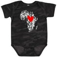 thumbnail image 3 of Inktastic Black History Month Ink Print African Heart Boys or Girls Baby Bodysuit, 3 of 5