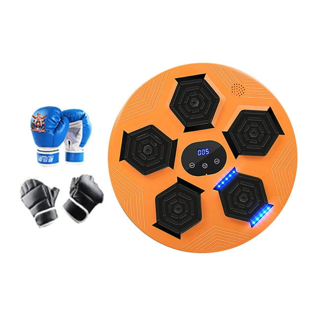 Máquina de boxeo Cola con música inteligente y guantes para entrenamiento Naranja