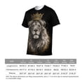 thumbnail image 6 of LAOLIUSN Men’s Lion Graphic T-Shirt, Majestic Lion Face Animal Graphic Tee, 3D All Over Print Short Sleeve Crewneck, S-4XL, 6 of 7