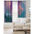 thumbnail image 2 of Purple Lavender Blackout Curtains for Bedroom Living Room Darkening Curtains 63 Inches Long Abstract Oil Painting Nature Landscape Window Curtain 2 Panels Set Window Treatment Grommet Drapes 52"x63", 2 of 9