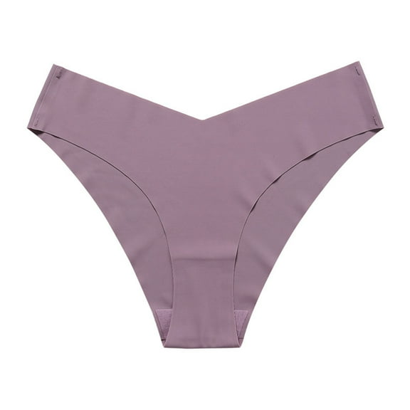 Fengactive Womens Low Rise Seamless Bikini Panties V Cut Waist Breathable Underwear Soft Briefs for Women