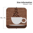 thumbnail image 3 of Disketp Coffee Cafe Cup Funny Coasters,6 Pcs Leather Coasters With Holder, Perfect Housewarming Hostess Gifts,Protect Furniture From Water Marks Scratch And Damage, 3 of 9