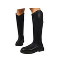 thumbnail image 5 of Aihuaihua Black Knee High Boots for Women Fashion Platform Lug Sole Tall Riding Boots Comfortable Stretch Calf Dress Long Boots, 5 of 9