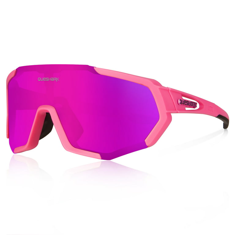 Polarized Cycling Glasses Sports Sunglasses with 5 Lenses for Men Women,  UV400 TR90 Lightweight Baseball Running