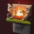 Yeenaozey Ghost Campfire Flickering Night Light, Ghosts Campfire Flicker Flame Halloween