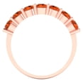 thumbnail image 5 of 1.19 ctw Wedding Band for Women - 14K Rose Gold Simulated Red Diamond Stackable Eternity Ring, 5 of 6