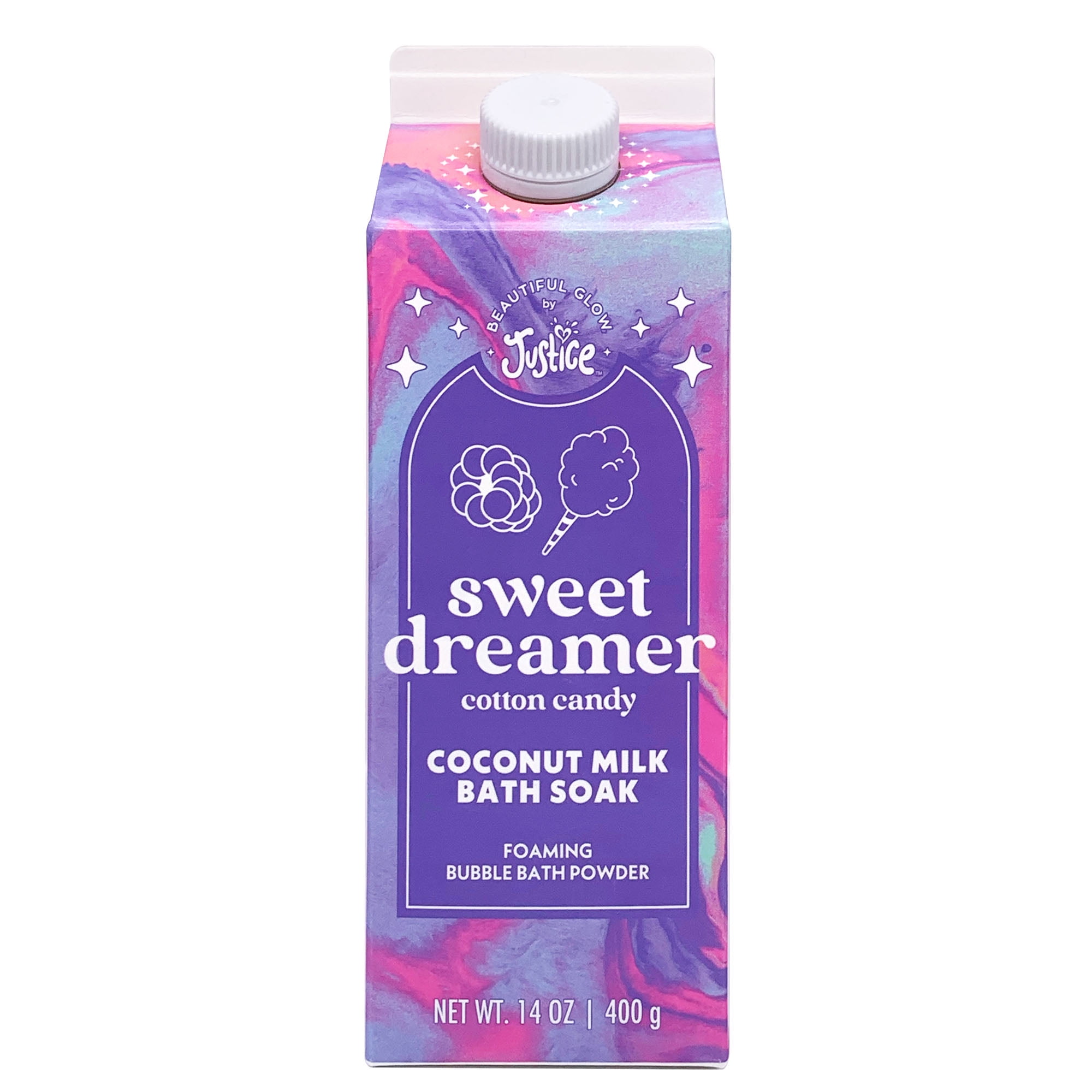 Beautiful Glow by Justice Bubbling Bath Soak, Cotton Candy, 12 oz