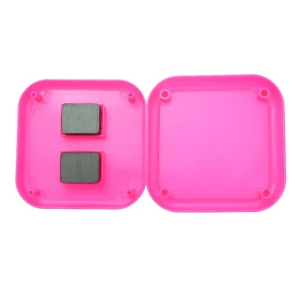 Caja de almacenamiento de costura Hugo Cojín magnético del alfiler 85 x 85 mm color rojo rosa
